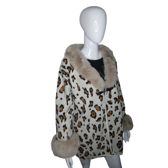Northern Angel Women's Leopard Print‎ Faux Fur Jacket Size S/M - Picture 3 of 9